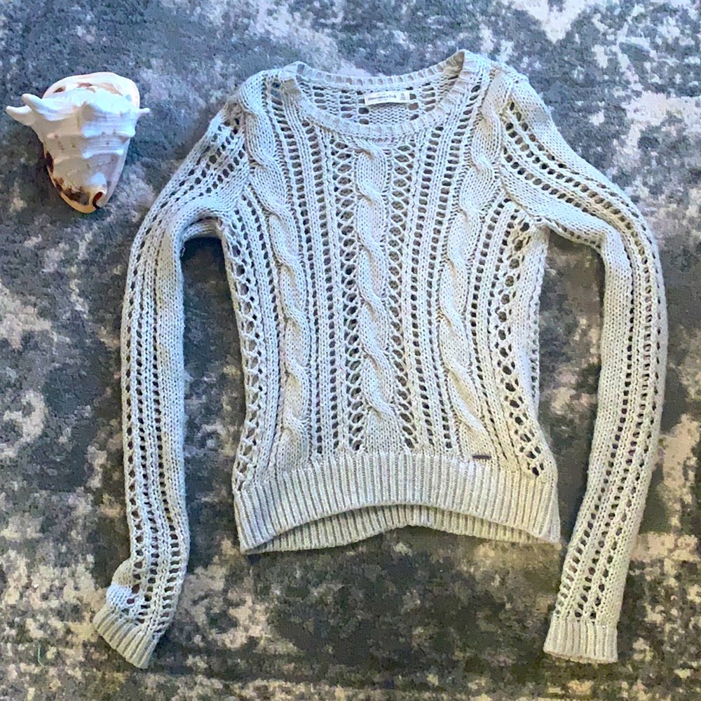Abercrombie and Fitch A&F Crochet Sweater